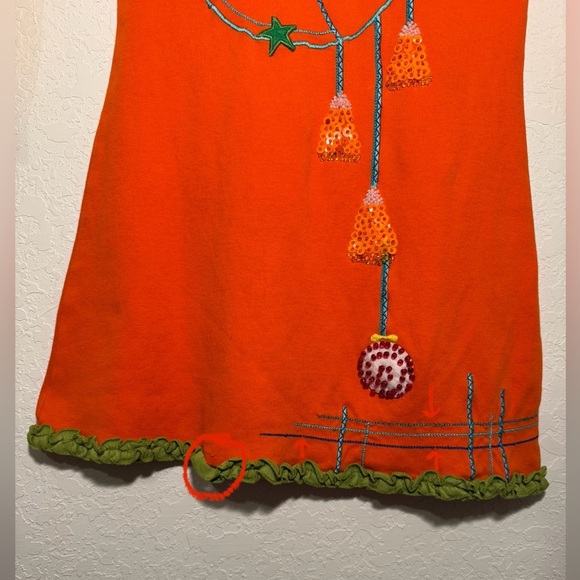 Michael Simon Halloween Dress Girl 4 Orange Spider Candy Corn Vintage Ugly RARE - Picture 5 of 10